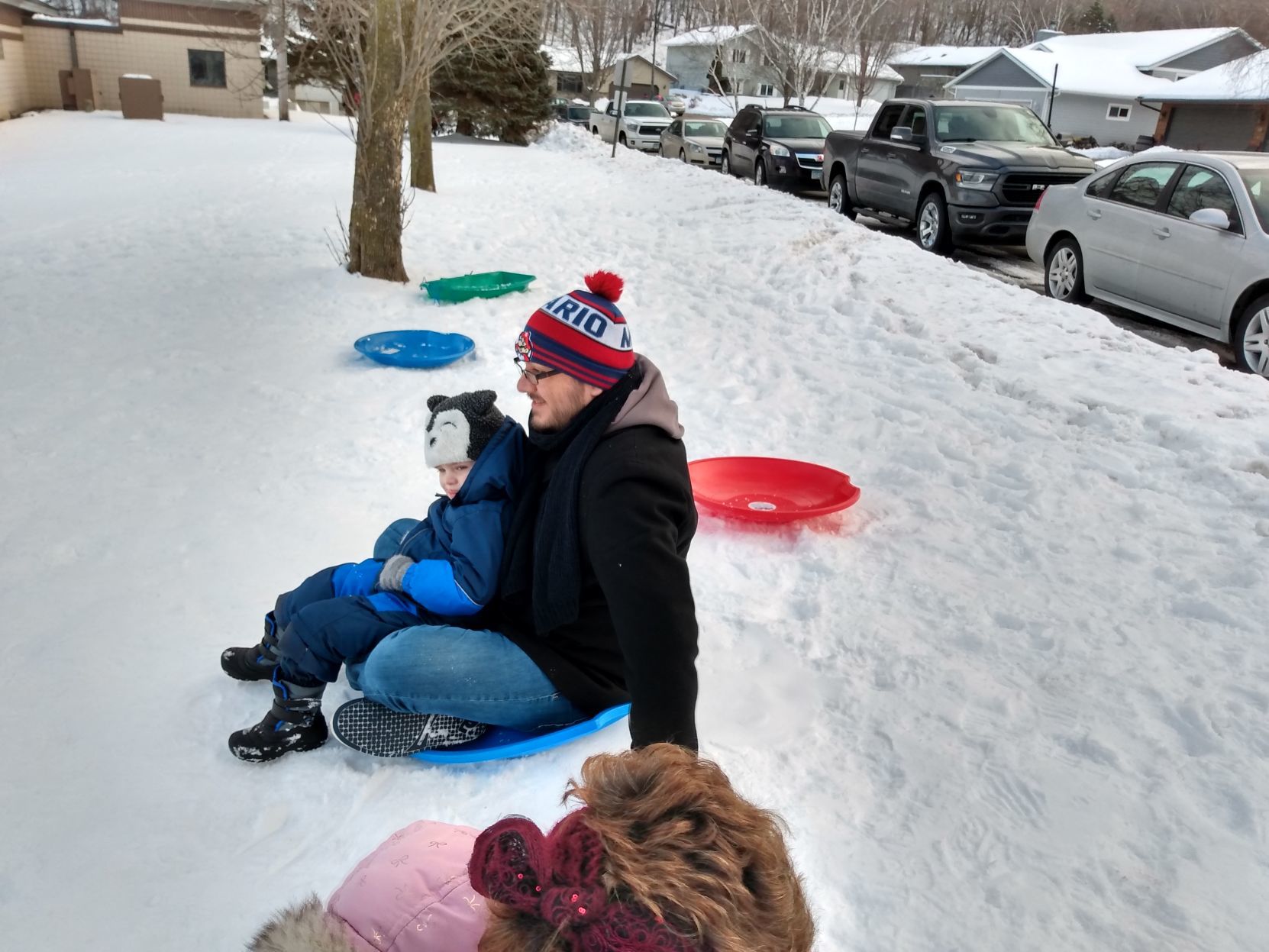 Sledding at WE Valley hill